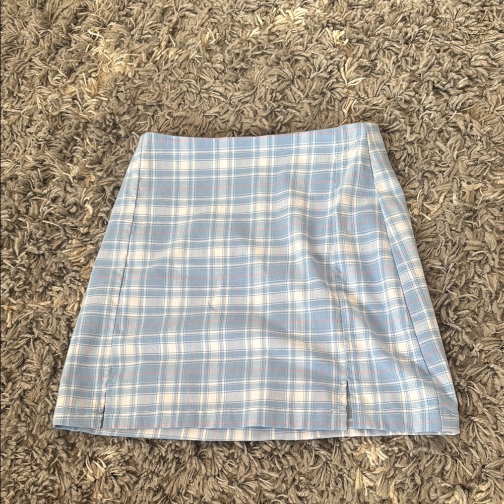 Brandy Melville Blue A-Line Mini Skirt